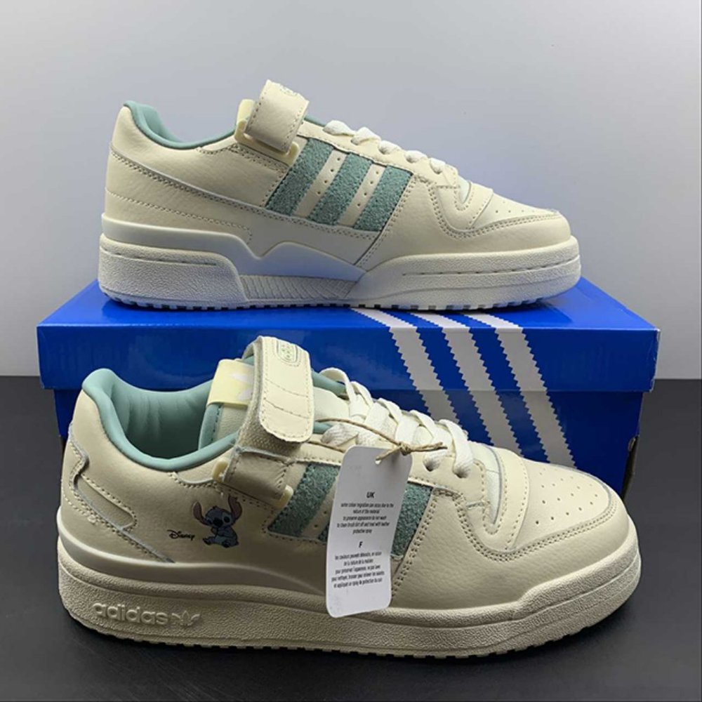 adidas Forum Low Disney Stitch Wonder White Mens Sneakers